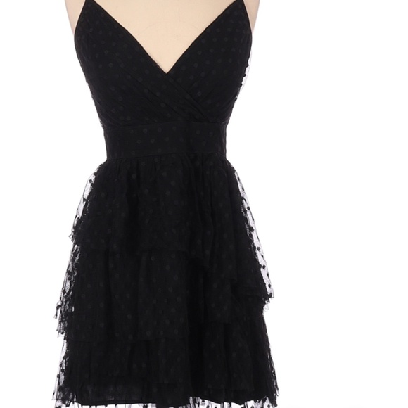 Abercrombie & Fitch Womens Black Polka Dot Tulle Cocktail Dress - Size S - Picture 5 of 6